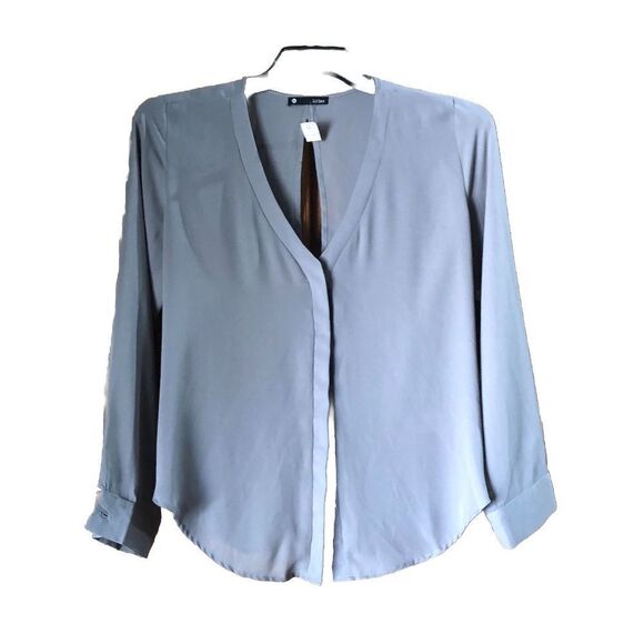 Revolve Krisa Surplice Back Chiffon Long Sleeve Blouse - M - Picture 1 of 14
